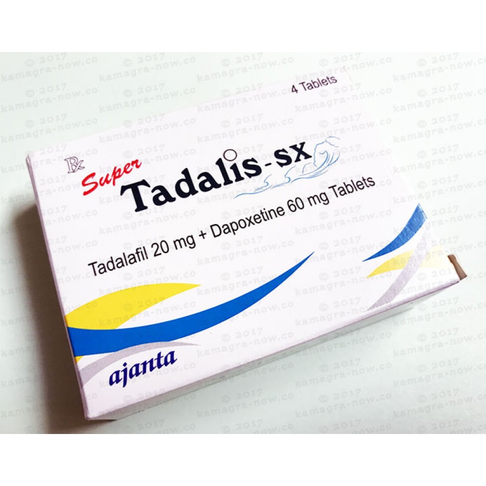 Super Tadalis SX - 80mg (Tadalafil 20mg + Dapoxetine 60mg) X 48 Pills