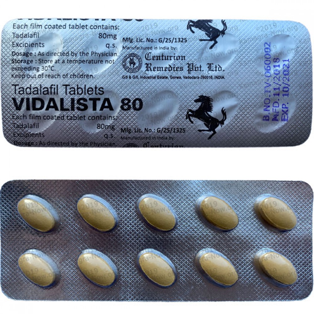 Vidalista X10 pills (80mg Tadalafil/Cialis)