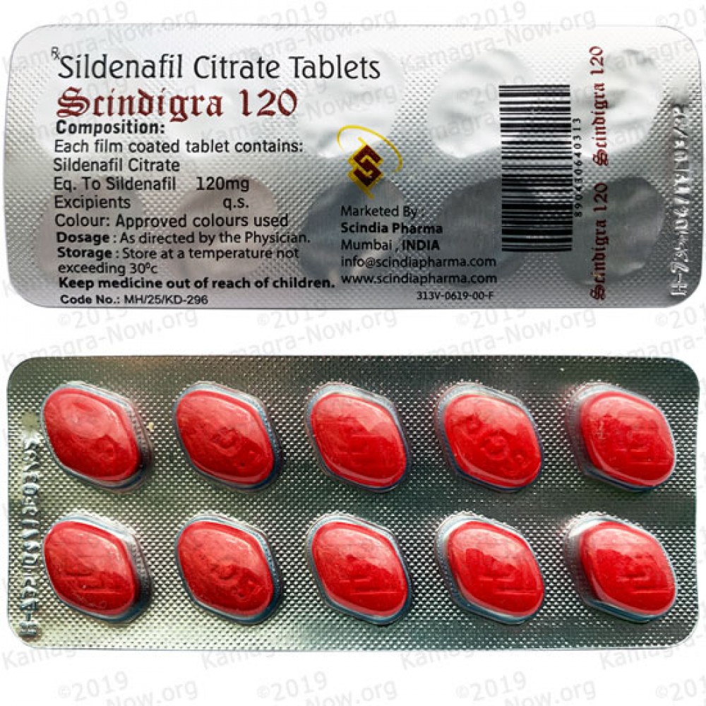 Scindigra (120mg Sildenafil) X10 Pills