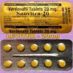 Snovitra - Vardenafil 20mg Levitra 80-Tablets